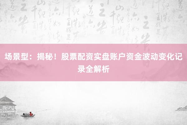 场景型：揭秘！股票配资实盘账户资金波动变化记录全解析